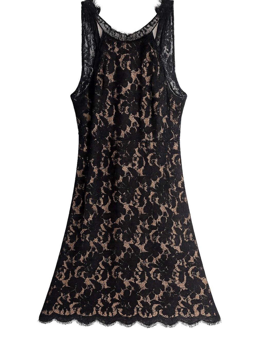 NWT Sans Souci Black Lace Halter Dress XL/L Gothic Romantic Sleeveless Cocktail